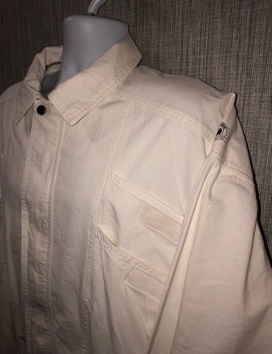 Vtg Seagear Mens White Mesh Lined Full Zip Jacket Size XL | eBay
