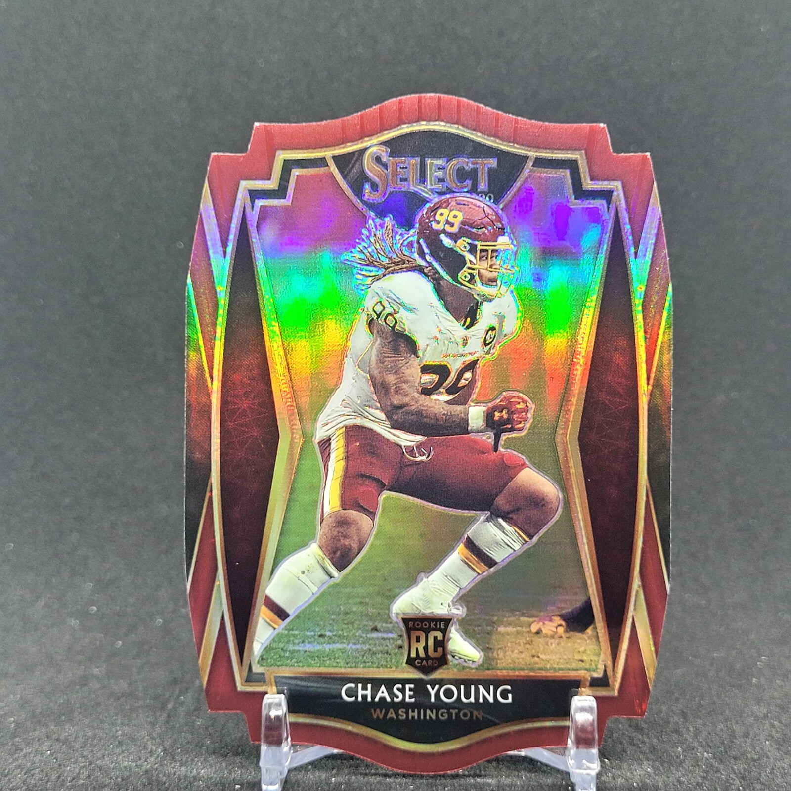 Chase Young 2020 Panini Select Premier Level Rookie Red Prizm Die-Cut #164