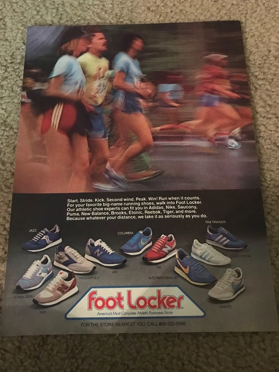 1981 NIKE Running Shoes Poster Print Ad INTERNATIONALIST COLUMBIA