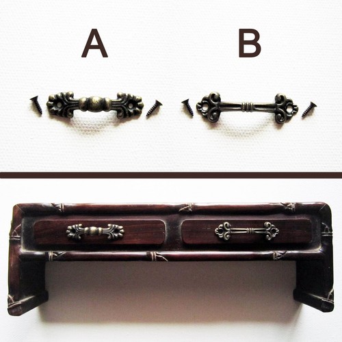 12pcs Antique Brass Decorative Mini Jewelry Box Drawer Handle