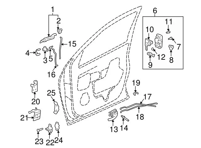 Manija de puerta interior derecha OEM GM 10318402 Pontiac Aztek 2001-2005 nueva Foto 2 de 4