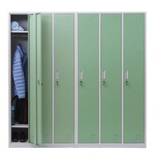 Spind Boston T829, Wertfachschrank Schließfachschrank, Metall 6 Fächer, grün