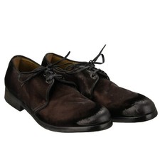 Dolce & Gabbana Milano Vintage Style Velvet Leather Derby Shoes Braun
