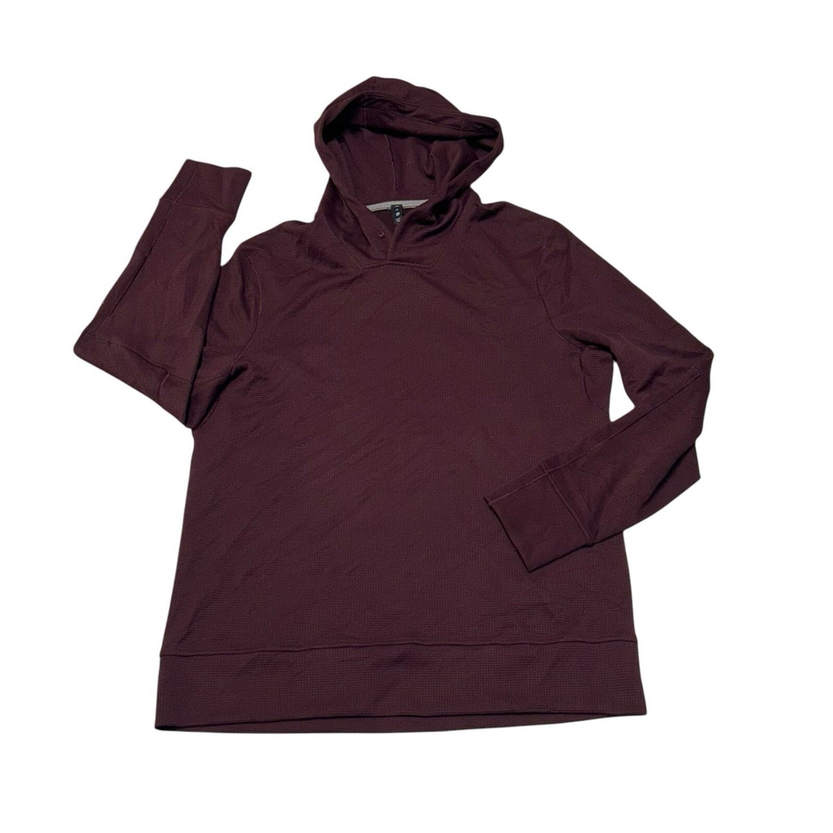 Knit Mens Maroon Hoodie Men's League Collegiate Wear Maroon