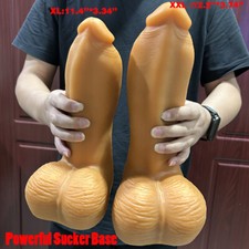 Silicone HUGE Dildo Realistic Dong Thick Big Penis Anal G-spot Sex Toy Women Men