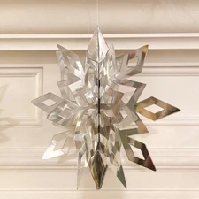 Wrapables 3D Hanging Snowflake Decorations for Christmas, Winter (Set of 12)