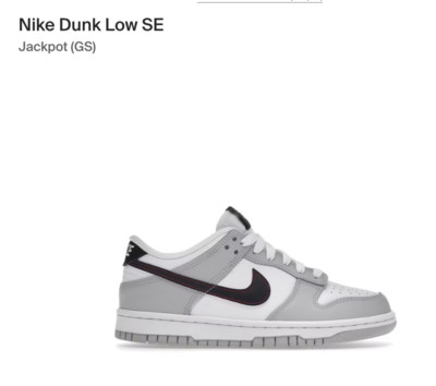 DS 100% Authentic 4Y - Nike Dunk Low SE Lottery Pack GS - Grey Fog  DQ0380-001
