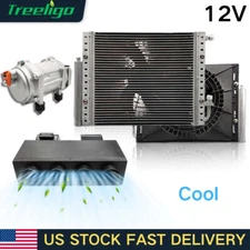 12V Car Air Conditioner Electric Underdash A/C Compressor AC Unit Cool Universal