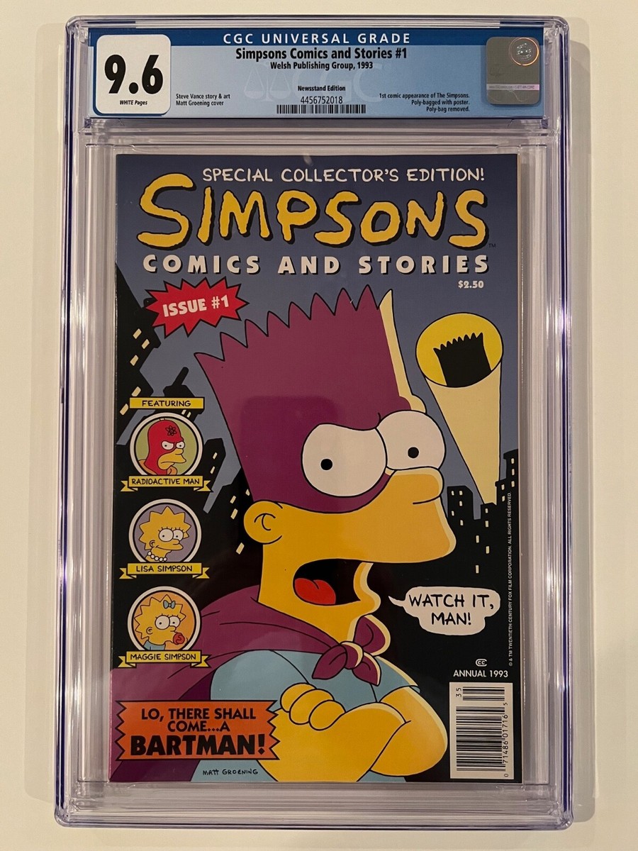 Simpsons Comics & Stories #1 CGC 9.6 Near Mint+ (WHITE Pages