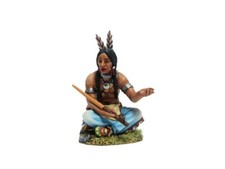 TEAM MINIATURES AMERICAN INDIANS IDA6018 SIOUX WARRIOR WITH PIPE MIB