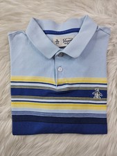 Original Penguin Polo Shirt Mens M L23" Multicolor Collared Short Sleeve