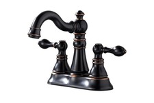 Two Handle Oil Rubbed Bronze Bathroom Sink Faucet 3 Hole with Pop up Drain Assem