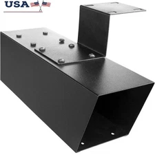 Heavy-Duty Galvanized Steel Mailbox Mounting Bracket W/ Lock Durable Finish New