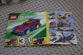 LEGO 31000) CREATOR  3 in 1, Mini Speeder, Used, 100% Complete W/Manual, No Box