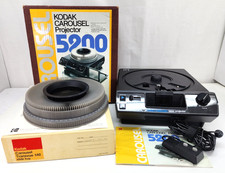 Kodak Carousel 5200 Slide Projector with Box, Remote, Instructions, Tray Tested