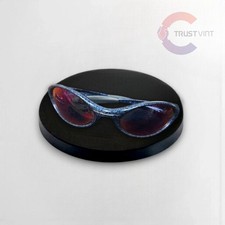 OAKLEY Eye Jacket Sunglasses Vintage Cobalt Frame Red Iridium Lens w/Case