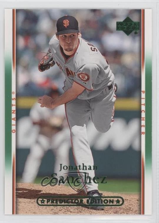 2007 Upper Deck Predictor Edition Green Jonathan Sanchez #442 0b0