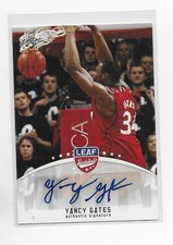 2012 Leaf Basketball Base Auto Yancy Gates #BA-YG1 Auto