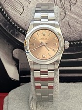 Ladies Rolex Oyster Perpetual 76080 Salmon Pink 2004 Serviced Box Papers