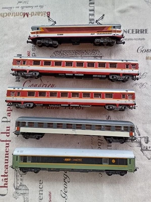 HO JOUEF LOCO ELECTRIQUE SNCF CC-6505 AVEC WAGONS FONCTIONNELLE. - Photo 1/4