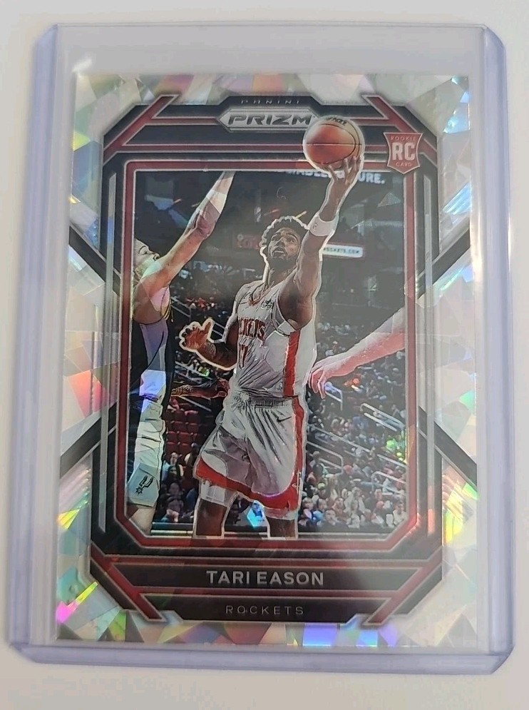 2022-23 Panini Prizm Tari Eason #258 Silver Cracked Ice Rookie Card RC NM