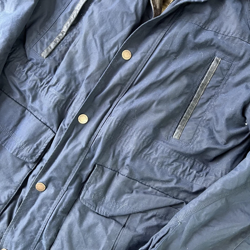 Chaqueta Timberland Para Hombre Grande Azul Marino Algodón Encerado Campo Millerain Earthkeepers Foto 2 de 4