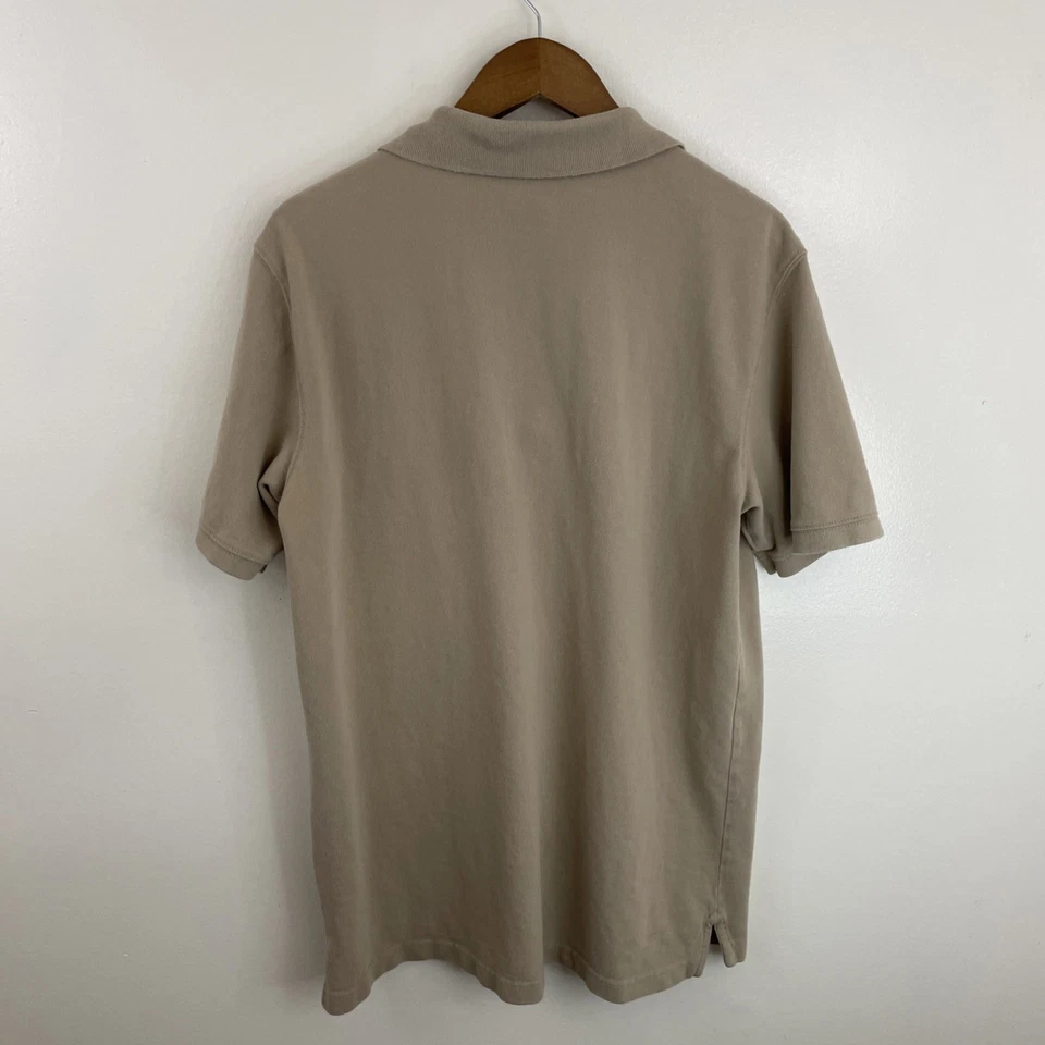 Camisa Polo The Foundry Para Hombre LT Alta Grande Beige Manga Corta 100% Algodón Clásica Foto 2 de 4