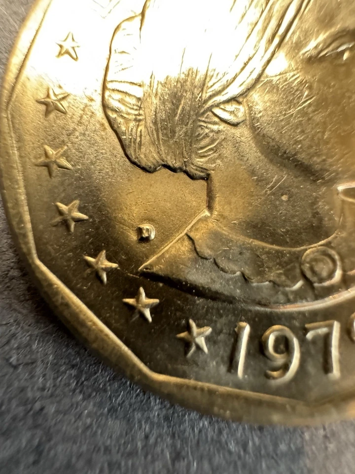 Susan B. Anthony 1979 un dólar EE. UU. Moneda rara rellena en D marca de ceca moneda Foto 3 de 3