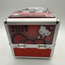 Hello Kitty Beauty Deluxe Train Case Make Up For Girls Age 3-12 Hair Accessories
