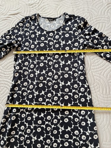 MARIMEKKO ARETTA UNIKKO dress mini 3/4 slevee size XS cotton pockets - Picture 4 of 7