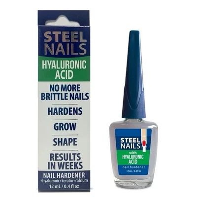Brand New Amen Steel Nails Hardener with Hyaluronic Acid 0.4oz Base Coat 🇺🇸.