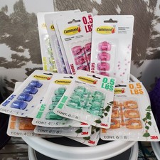 Bulk Lot 12 packs of 3M Command Damage Free Hanging Products and Cord clips
