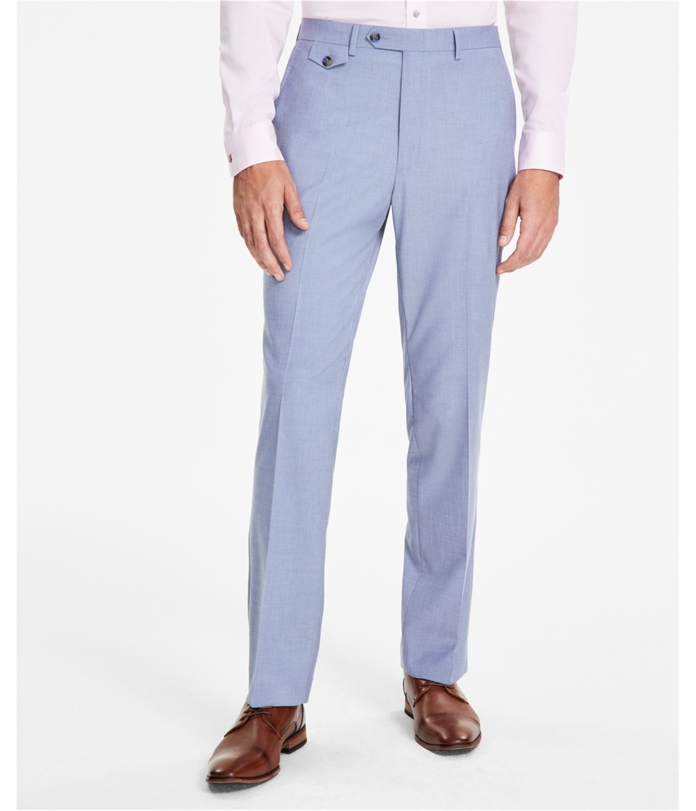 Alfani Mens Solid Dress Pants Slacks Blue 38W x 32L 11790₽