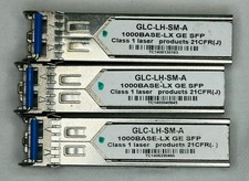Lot of 3 Cisco GLC-LH-SMD 1000BASE-LX SFP Fiber Transceiver 1310nm 10km Tested