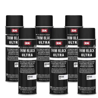SEM 49143 TRIM BLACK ULTRA SATIN FINISH (6 CANS)