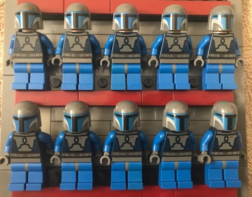 LEGO Star Wars Minifigures: 10x Mandalorian Death Watch Troopers.