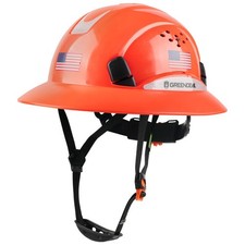 Full Brim Hard Hat Vented Construction Safety Helmet OSHA Approved Cascos De ...
