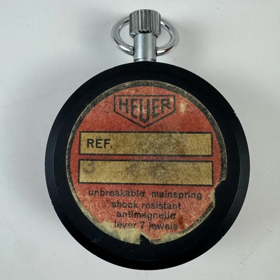 Cronómetro vintage HEUER Leonidas 7700 hecho en Suiza años 70 7 joyas caja/pegatina como está Foto 3 de 4