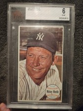Mickey Mantle  DEGREE EX-MT 6 Topps Giant Vintage Baseball Card 1964 MLB