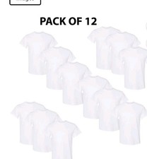Gildan Men's Crew Neck T-Shirts, 12-Pack, White Tees, Heavy Cotton Size X Large