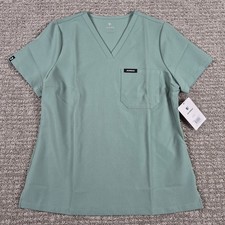 Jaanuu Scrub Top Womens M Sage Green Rhena Slim Essential 1-Pkt W10013 NWT