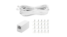 50 Feet Long Telephone Extension Cord Phone Cable Line Wire, with Standard RJ11