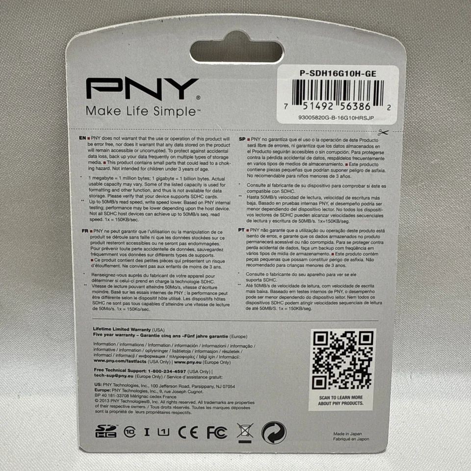 New PNY Professional 16GB/GO MicroSDHC Card - P-SDH16G10H-GE - Image 3 of 3