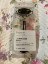 Believe Beauty Jade Facial Roller Dual End Face Massage Tool New in Box 