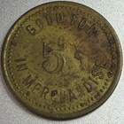 Iowa, Collins G.F. Holland The Cash Store Good For 5¢ Brass Token 191046 — photo 2