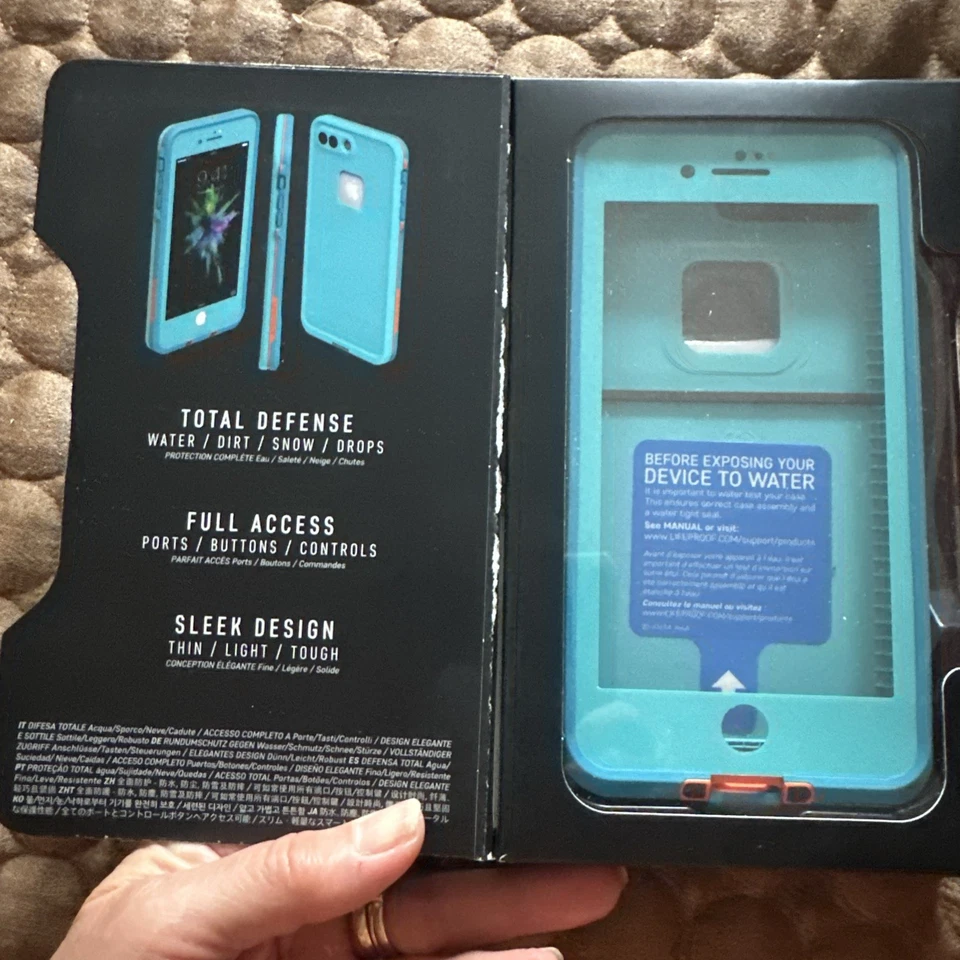 Funda LifeProof FRE iPhone 7 Plus Impermeable a Prueba de Suciedad Protección contra Caídas Gris/Verde Foto 2 de 4