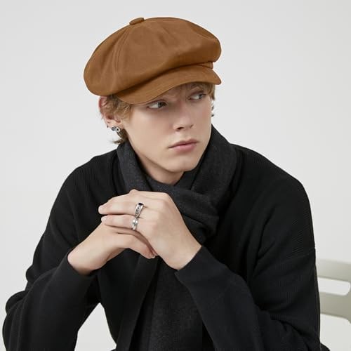 Classic Newsboy Hats, Two Size Newsboy Flat Cap for Men and Women