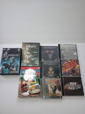 Pc game Lot Of 9 Cd Rom Resident Evil StarCraft Fatal Fury Need For Speed 
