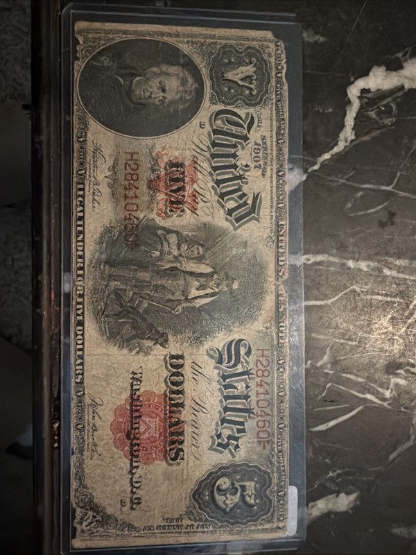 1907 $5 Woodchopper Legal Tender Note Fr#91 United States