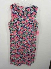 Pre-Owned Talbots Purple Size 8P Floral Knee Length Sleeveless Dress